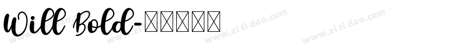 Will Bold字体转换
